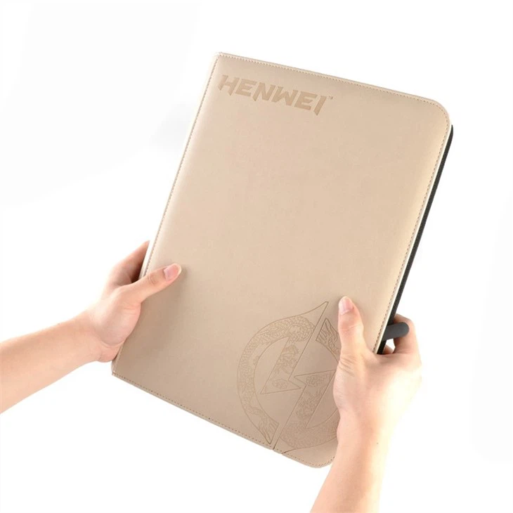 Leather Zipper Card Binder